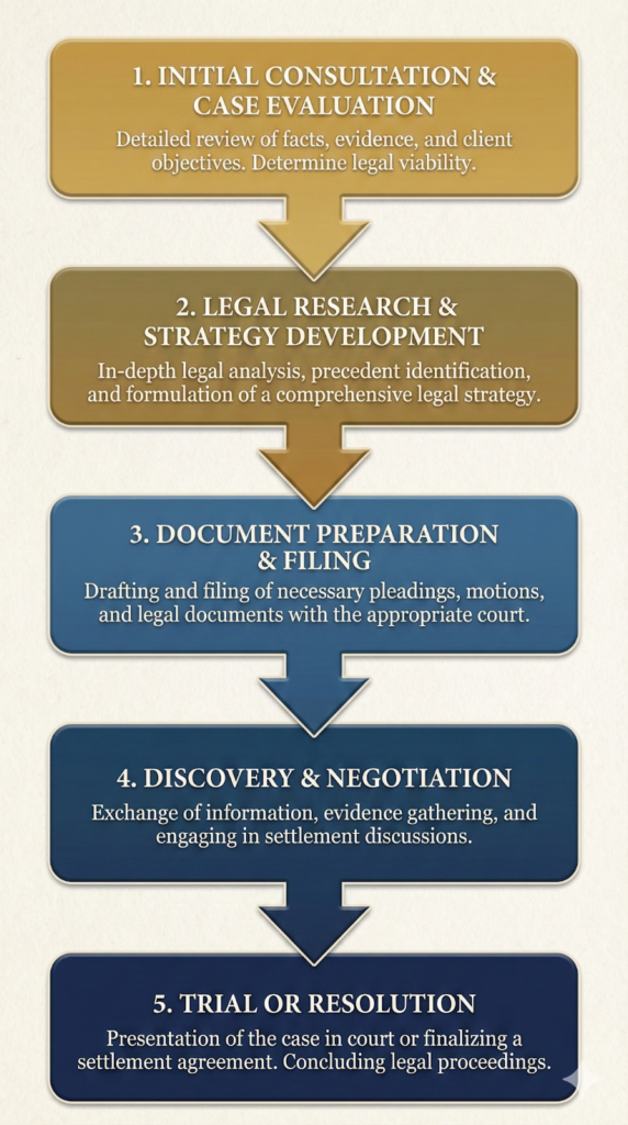 Forcing a Trust Accounting in California: Your Step-by-Step Litigation Guide When a Trustee Refuses to Show the Books 3 Flowchart showing five steps to force a trust accounting in California probate court