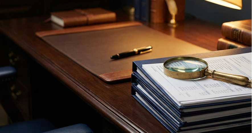 Forcing a Trust Accounting in California: Your Step-by-Step Litigation Guide When a Trustee Refuses to Show the Books 1 Magnifying glass over financial documents representing trust accounting review in California